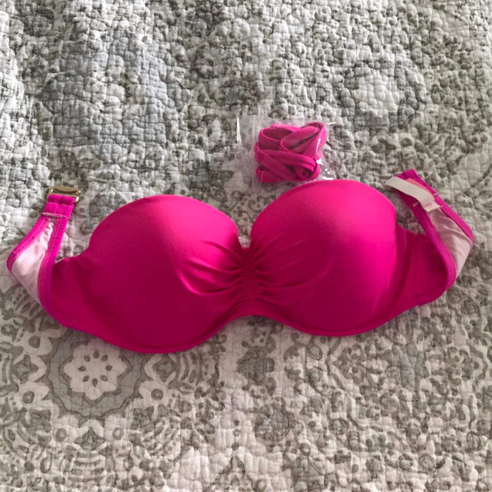 Vs 32dd strapless swim top